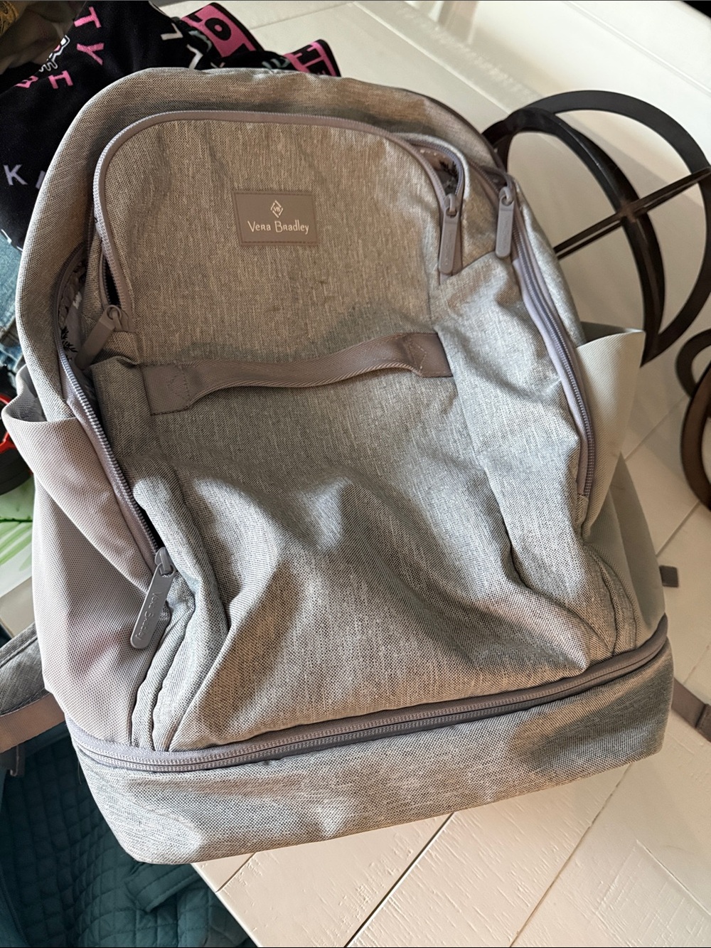 Vera Bradley Light Gray Womens Travel Backpack